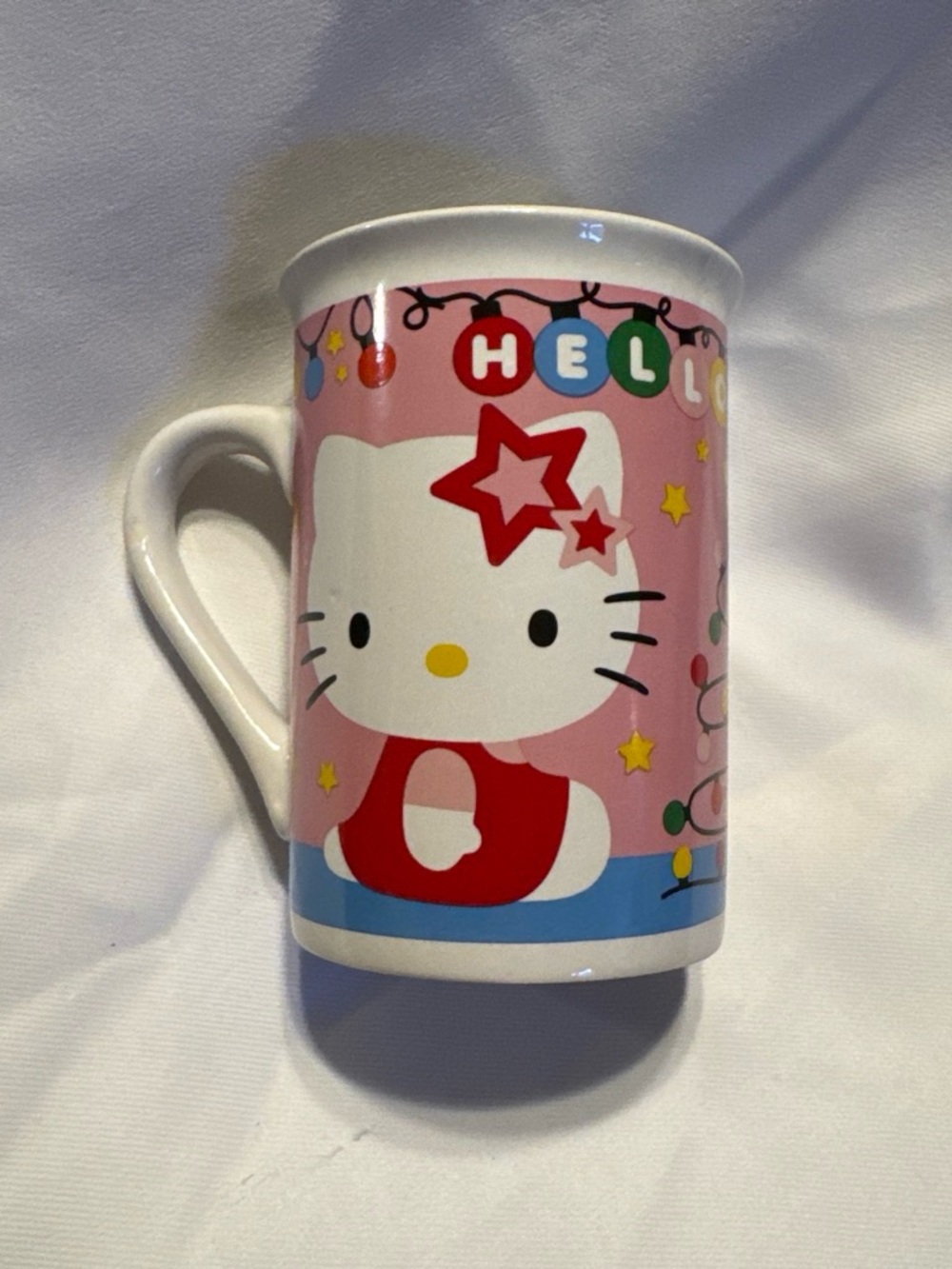 Hello Kitty Pink and Red Ceramic Mug vintage collection